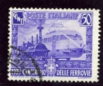 Sellos de Europa - Italia -  Centenario del ferrocarril italiano