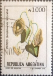 Stamps Argentina -  Intercambio 0,25 usd 1000 australes 1989