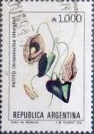 Stamps Argentina -  Intercambio 0,25 usd 1000 australes 1989