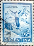 Stamps Argentina -  Intercambio 0,20 usd 100 pesos 1961