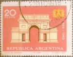 Stamps Argentina -  Intercambio daxc 0,20 usd 20 pesos1969