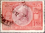 Stamps Argentina -  Intercambio daxc 0,20 usd 1 peso 1949