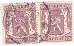 Stamps Belgium -  Escudo con leon rampante