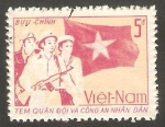 Stamps Vietnam -  Militares y Bandera