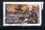 Stamps Chile -  Compositores y cantantes folklóricos: Violeta Parra