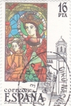 Sellos de Europa - Espa�a -  Vidriera-La Epifanía catedral de Girona (17)
