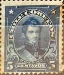 Stamps Chile -  Intercambio 0,20 usd 5 cents. 1911