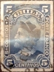 Stamps : America : Chile :  Intercambio 0,35 usd 5 cent. 1900