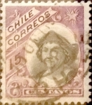 Stamps : America : Chile :  Intercambio 0,20 usd 15 cent. 1905