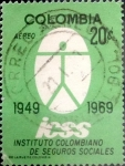 Stamps Colombia -  Intercambio 0,20 usd 20 cents. 1969