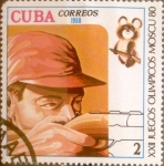 Sellos de America - Cuba -  Intercambio 0,20 usd 2 cents. 1980