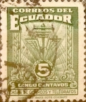 Stamps Ecuador -  Intercambio 0,20 usd 5 cents. 1943