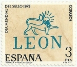 Stamps Spain -  DIA MUNDIAL DEL SELLO. MARCA PREFILATELICA DE LEON. EDIFIL 2261