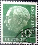 Stamps Germany -  Intercambio 0,20 usd 10 pf. 1954