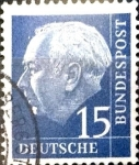 Stamps Germany -  Intercambio 0,30 usd 15 pf. 1954