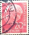 Stamps Germany -  Intercambio 0,20 usd 20 pf. 1954