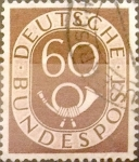 Stamps Germany -  Intercambio ma2s 0,30 usd 60 pf. 1952