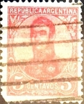 Sellos de America - Argentina -  Intercambio 0,30 usd 5 cents. 1908