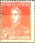 Stamps Argentina -  Intercambio 0,25 usd 5 cents. 1923