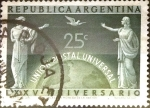 Stamps Argentina -  Intercambio 0,20 usd 25 cents. 1949
