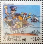 Stamps Australia -  Intercambio 0,20 usd 37 cents. 1988