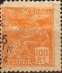 Sellos de America - Brasil -  Intercambio 0,40 usd  100 r. 1922