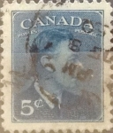 Stamps Canada -  Intercambio 0,20 usd 5 cents. 1949