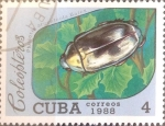 Stamps Cuba -  Intercambio crxf2 0,20 usd 4 cents. 1988