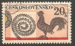 Sellos de Europa - Checoslovaquia -   1930 - Gallo y espiral