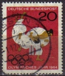 Sellos de Europa - Alemania -  ALEMANIA 1964 Scott 899 Sello Juegos Olimpicos Tokio Judo 20 Usado Michel 451 YV319 Allemagne Duitsl