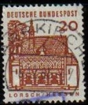 Stamps Germany -  ALEMANIA 1964 Scott 905 Sello Arquitectura Portico Lorshc Hessen 20 Usado Michel 456 Allemagne Duits