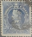 Stamps Chile -  Intercambio 0,29  usd  5 cents. 1901