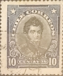 Stamps Chile -  Intercambio 0,20  usd  10 cents. 1915