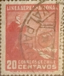 Stamps Chile -  Intercambio 0,20  usd  20 cents. 1931