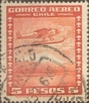 Stamps Chile -  Intercambio 0,20  usd  5 pesos 1934