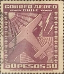 Stamps Chile -  Intercambio 0,60  usd  50 pesos 1934