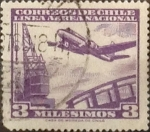 Stamps Chile -  Intercambio 0,20  usd 3 miles. 1960 