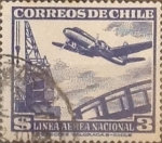 Stamps Chile -  Intercambio 0,20  usd 3 peso 1950