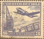 Stamps Chile -  Intercambio 0,20  usd 3 peso 1950