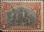 Stamps Chile -  Intercambio 0,75 usd 3 cents. 1910