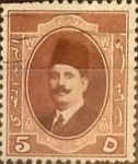 Stamps Egypt -  Intercambio 0,20 usd 5 miles. 1923