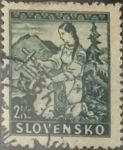 Stamps Slovakia -  Intercambio ma4xs 0,50 usd  2 k. 1939