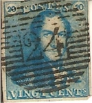 Stamps Belgium -  vingt cents / Rey Leopoldo I