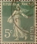 Sellos de Europa - Francia -  Intercambio 0,25 usd 5 cents. 1907