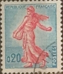 Stamps France -  Intercambio 0,20 usd 20 cents. 1960