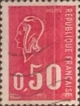 Stamps France -  Intercambio 0,20 usd 50 cents. 1971