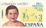 Stamps Spain -  CAMPAÑA PRO DEFENSA DE LA VIDA. EDIFIL 2282