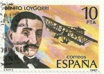 Stamps Spain -  PIONEROS DE LA AVIACIÓN. BENITO LOYGORRI. EDIFIL 2596