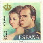 Sellos de Europa - Espa�a -  SERIE JUAN CARLOS Y SOFIA.   PAREJA REAL, VALOR FACIAL   3 Pts. EDIFIL 2304