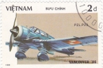 Stamps Vietnam -  avión PZL.P23